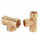 Industry Water Pipe ANSI JIS DIN Standard Copper Nickel Equal Tee For Threaded Connection