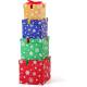 Christmas Nesting Gift Boxes Hard Xmas Stackable Boxes Candy Christmas Decorative Boxes With Lids Xmas Nested Boxes
