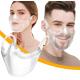 reusable anti-fog face shield or face cover with transparent cover or clear shield with visible expression