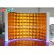 Event Booth Displays Golden Oxford Cloth Inflatable Photo Booth Wall With LED Lights