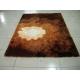Silky Shiny Soft Polyester Shaggy Rug Brown color multi Carpet