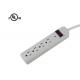 US Type AC Electrical Power Strip 4 Outlet Power Bar For Living Room OEM Available