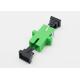 Green Plastic SC APC Fiber Adapter 1550nm Single Mode Fiber Adapter