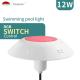 VDE 12W 250LM Rgb Swimming Pool Lights Switch Control AC12V ROHS