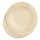 Biodegradable Round Bamboo Dinner Plates Disposable Food Tableware