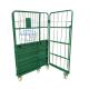 Warehouse Storage Cage, Butterfly Cage Tire Frame Free Folding With Casters