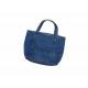 Customizable fashion blue denim Tote shopping bags custom logo