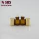 SRS empty 1ml amber mini glass sample roll on bottle with gold aluminum cap