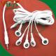 Durable, soft and flexible Snap adaptor Tens Unit Lead Wires PVC  Copper foil silk