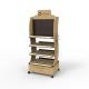 Light Duty Wooden Display Stand Serum Set Display Rack Wood With Casters