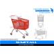 Classic 125L Plastic Shopping Cart With Wheels , Grocery Store Shopping Carts