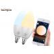 Smart Candle Bulb Bluetooth Mesh Network APP Group Voice Control 2700k To 6500k CCT
