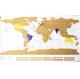 High Quality Hard Paper 88x52MM World Map Poster Scratch Map