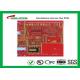 Red 4 Mil Drill 8 Mil Impedance control Multilayer PCB 6 Layer Custom Made