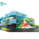 Safety Commercial Athletic Plastic Double Slide Playground Equipment For Kids