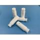 White PTFE Machined Parts Insulator For High Voltage RF Connector