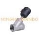 2.5'' DN65 Pneumatic Threaded Angle Seat Valve Stainless Steel