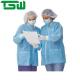 Lint Free PP Disposable Lab Coats 30gsm With Knitted Collar