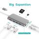 Type C Adapter 8 in 1 USB C Hub for MacBook Pro USB-C 40Mbps 100W Power Delivery USB-C 5Gbps Data 4K ,microSD/SDcard
