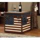 classical old style antique canvas fabric USA flag case furniture