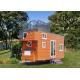 Light Steel Frame Prefab Tiny House On Wheels With Small Terrace For Sale And