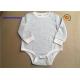 Infant Heather Gray Romper Long Sleeve Crew Neck Shoulder Placket Baby Boy Bodysuits