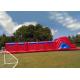 Outdoor Games 0.55mm PVC Red Giant Assault Courses Inflatable Bouncy Obstacle Course