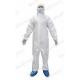 Knitted Cuff Chemical Protective Coveralls Acid Proof CE Certification  For Patient