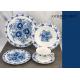 20-Piece Porcelain Tableware Set blue Decal Patterns Dinnerware Sets with Dinner Plate, Dessert Plate, soup plate, cup a