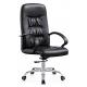 High End  Leather Rolling Desk Chair , Stationary Swivel Office Chairs With Wheels