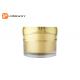 Gold Color Plastic Cosmetic Bottles Sloping Shoulder Jar OEM Service Available