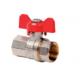 High Performance Brass Gas Valve F/F With Butterfly Handle