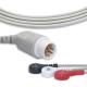 HP AHA TPU ECG Patient Cable 3.4m Length FSC With 3 Leadwires G3123S