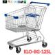 Midlle Size Supermarket Shopping Trolley With PVC , PU , TPR Caster 125L