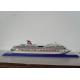 Scale 1:1200 Handmade Cruise Ship Business Model , Carnival Splendor Cruise Ship Model