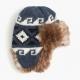 Trapper Winter Knit Beanie Hats With Fur Lining Strong Material Customized Color