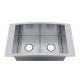 Handcrafted Stainless Steel Kitchen Sinks 18 Gauge Top Mount With Long Using Life