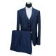 Slim Fit Three Piece Suit Adults Business Navy Checkpolyester Viscos Elastane