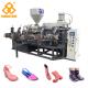 12 Stations Single Color Injection Molding Machine , Rotary Sandal Making Machine