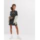 OEM new design long sleeve spot print mini smock dress for girls