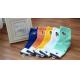 Plain color supersoft customized embroiderying logo OEM cotton terry socks for baby