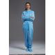 Anti static ESD autoclavable cleanroom blue coverall with hood and shoes cover for class 100