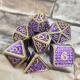 Odorless Lightweight Dnd Metal Dice Set Polyhedral Game Card Game  Purplish silver