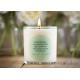 100% paraffin wax unscented memorial glass candle with printed label