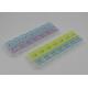 21.5*6.3*2.5cm 2 Week Pill Organizer With Colored Lid For Kid And Adult
