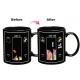 New creative gift product tetris colour change temperature sensing ceramic mugs cup