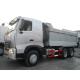 HOWO A7 6X4 Dump Truck With One Sleeper Cabin Front Axle Steering With Double T - Cross Section Beam