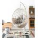 Q195 Carbon Steel Frame Single Hanging Egg Shaped Basket Chair