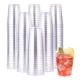 Disposable PP Cups With Lid Flat Shape Clear White Black