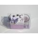 2pk  purple & pink  lavender fragrance assorted  glass candle with printed wrapping  label packed into clear box